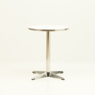 실버 엣지 테이블 (크로스 다리)/화이트