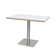 화이트 자작 테이블 (스텐 사각다리 기둥1개)