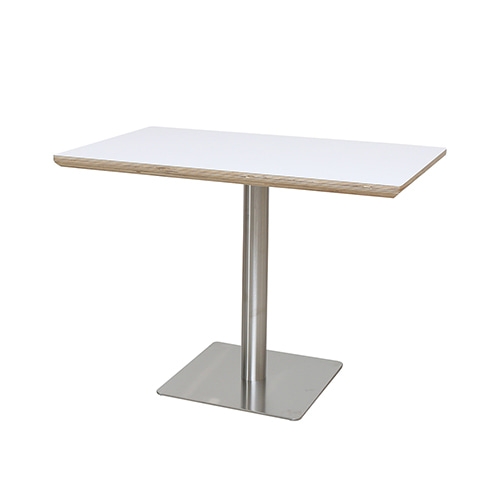 화이트 자작 테이블 (스텐 사각다리 기둥1개)