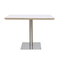 화이트 자작 테이블 (스텐 사각다리 기둥1개)