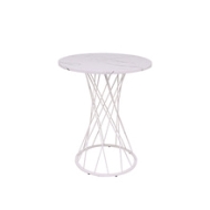 MDF 화이트 마블 테이블 (장구형 다리)