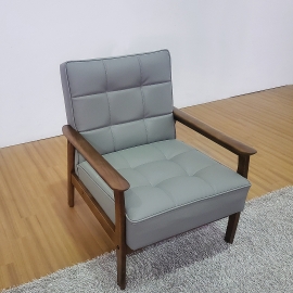 안나소파 1인_월넛,연그레이 [ANNA]