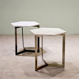 스텔라 육각테이블 [Stella]_니켈, 실버