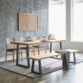 하이드_내추럴1800/2000 테이블*벤치*달리