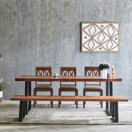 하이드_월넛1600/1800/2100 테이블*벤치*데미안