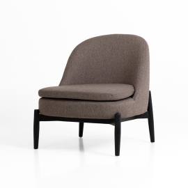 보울 라운지 체어_브라운 Bowl lounge chair