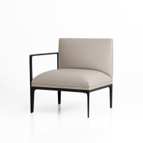 팜 알루미늄 암 소파[R]_크림PU Fam Aluminum Arm Sofa[Right]