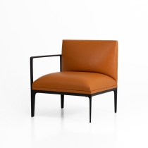 팜 알루미늄 암 소파[R]_카멜PU Fam Aluminum Arm Sofa[Right]