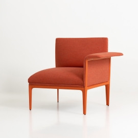 팜 커브드 암 소파[L]_오렌지 Fam Curved Arm Sofa[Left]