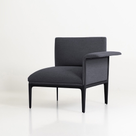 팜 커브드 암 소파[L]_다크그레이 Fam Curved Arm Sofa[Left]