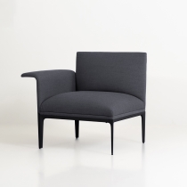 팜 커브드 암 소파[R]_다크그레이 Fam Curved Arm Sofa[Right]