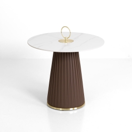 클래씨 사이드 테이블 Classy Side Table화이트세라믹+브라운