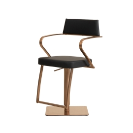 루안 바체어 Luan barchairPU블랙+로즈골드