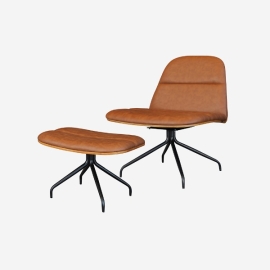 블룸라운지 오토만 세트 브라운PU