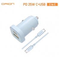 드리온 차량용 PD 25W 초고속 + USB 18W 고속 충전기 (C+USB포트) (C to C)