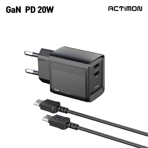 엑티몬 가정용 PD 20W 충전기 (C+C 포트) (C to C) MON-PD20W-CC-T2