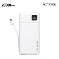 엑티몬 C타입 일체형보조배터리 20000mAh C PIN M-LCD-P20000