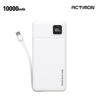 엑티몬 C타입 일체형 보조배터리 10000mAh C PIN M-LCD-P10000