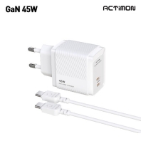 엑티몬 가정용 PD45W 충전기 (C+C포트)(C to C) M-PD45W-CC-T2