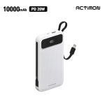 엑티몬 PD20W 듀얼 일체형 보조배터리 10000mAh C PIN M-LCD-PD20W-10000