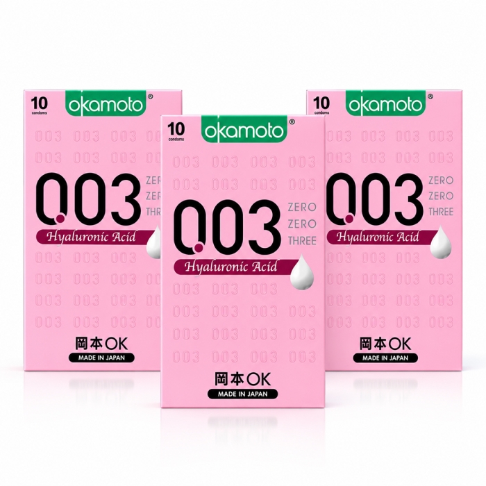 [20%할인] 윤활제 촉촉! 003 히알루론산 콘돔 10개입 X 3SET