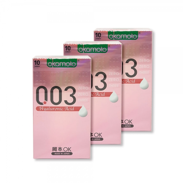 [20%할인] 윤활제 촉촉! 003 히알루론산 콘돔 10개입 X 3SET