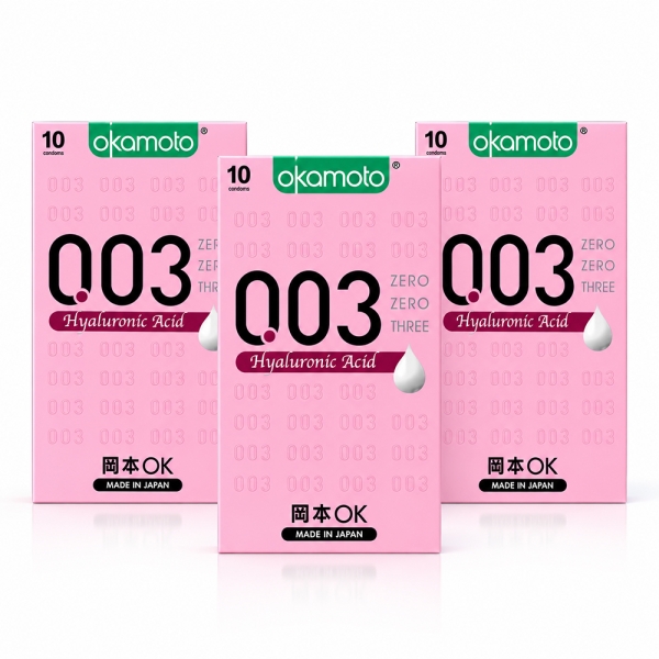[20%할인] 윤활제 촉촉! 003 히알루론산 콘돔 10개입 X 3SET