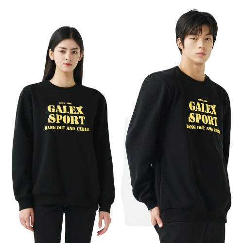 볼륨 프린트 스웨트셔츠 블랙 GA4533 BK