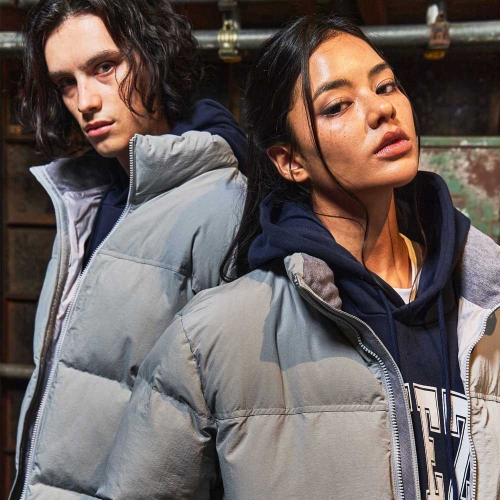 데일리 미니멀 푸퍼 숏패딩 쿨그레이 GA4840 GR