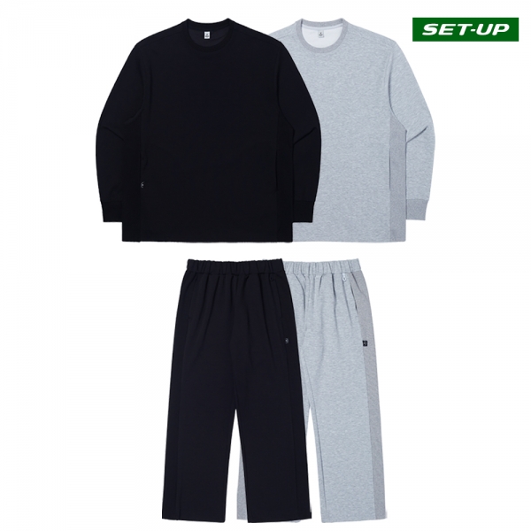 우먼스 사이드립 스트링 스웨트 셋업