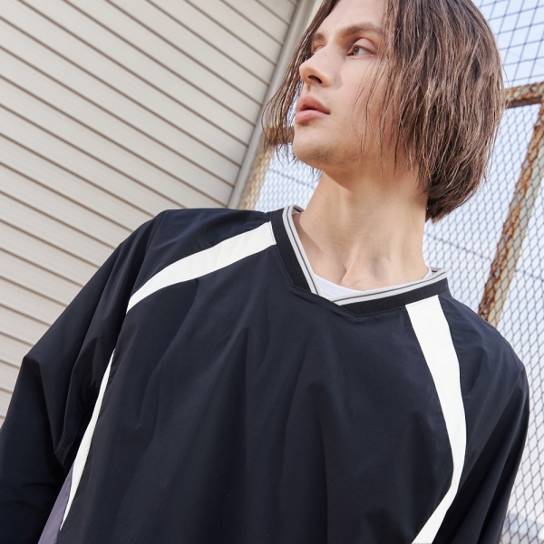 풋볼 웜업 피스테 롱슬리브 블랙 GA5534 BK