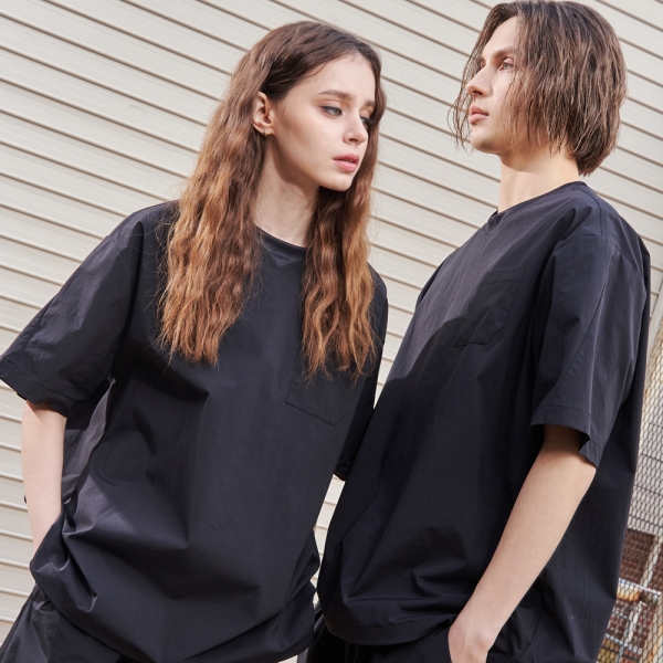 풋볼 베이직 나일론 숏슬리브 블랙 GA5620 BK