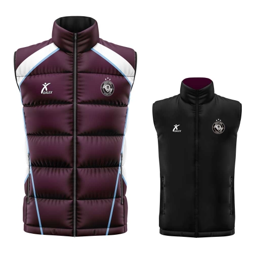 커스텀 양면 패딩 베스트 버건디 GA5947 BD