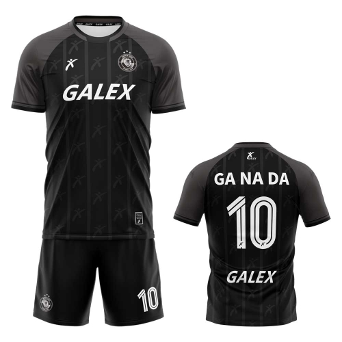 커스텀 레트로 풋볼 유니폼 세트 블랙 GF5900 BK