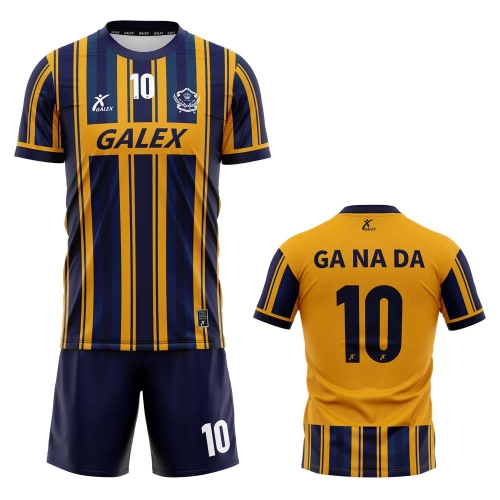 커스텀 레트로 풋볼 유니폼 세트 옐로우 GF5903 YE