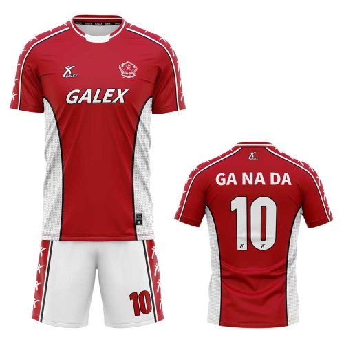 커스텀 레트로 풋볼 유니폼 세트 레드 GF5904 RD