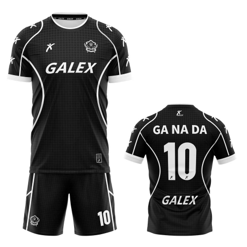 커스텀 레트로 풋볼 유니폼 세트 블랙 GF5303 BK