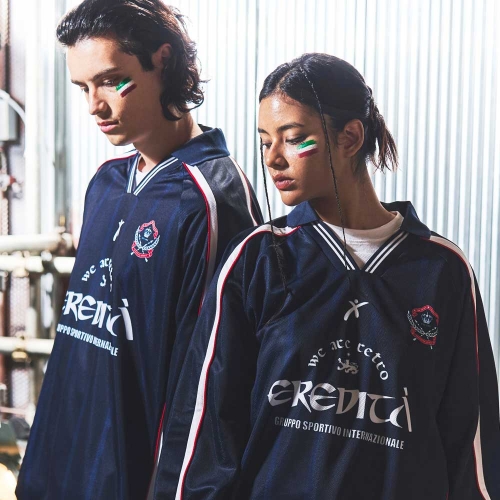 레트로 블록코어 카라 롱슬리브 네이비 GA5711 NV