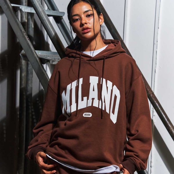 레트로 시티 후드 밀라노 브라운 GA5714 BR