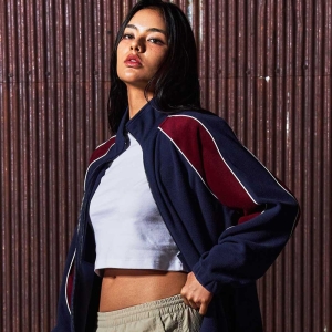 레트로 배색 라이트 플리스 자켓 네이비 GA5831 NV