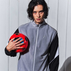 레트로 웜업 플리스 베스트 그레이 GA5833 GR