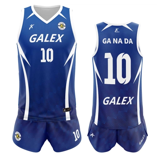 커스텀 배구 유니폼 세트 블루 GV6941 BL