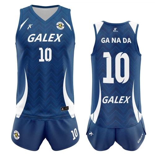커스텀 배구 유니폼 세트 블루 GV6944 BL