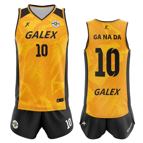 커스텀 배구 유니폼 세트 오렌지 GV6945 OR