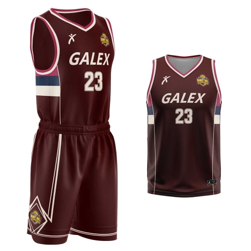 커스텀 농구 유니폼 세트 버건디 GB6934 BD