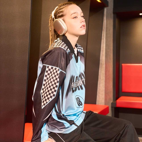 레이싱 모터스포츠 블록코어 롱슬리브 스카이블루 GA6510 SB