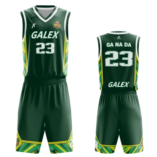 커스텀 농구 유니폼 세트 그린 GB6971 GN