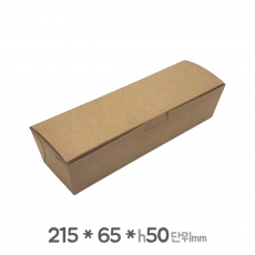 [직/장원] 사각 종이도시락 김밥한줄 (크라프트) 박스/600개