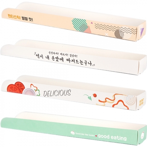 [직] 사각 종이접시 랜덤 꼬지트레이 박스/1500개