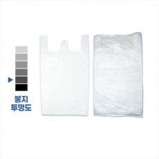 손잡이 비닐봉지 시장봉투 028-4호 (유백) 박스/20봉/1400장